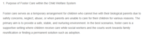 Discussion Response- Foster Care