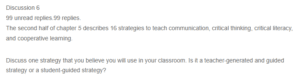 Effective Teaching Strategies for Communication, Critical Thinking, and Cooperative Learning