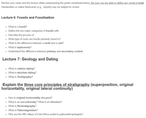 Human Evolutionary Biology - Quiz 2 Study Guide