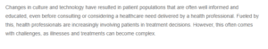 Peer Responses to Enhancing Patient Care- The Role of Decision Aids and Informed Patient Choices