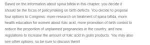 Policy Options for Preventing and Treating Spina Bifida