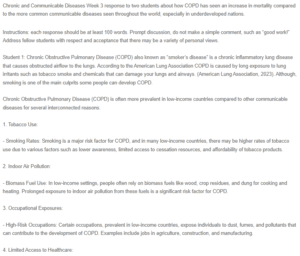 Response - Chronic Obstructive Pulmonary Disease (COPD)