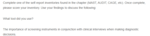 The Role of Screening Instruments in Clinical Diagnosis- Balancing Objectivity and Clinical Judgment