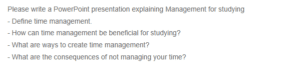 Time-Management for Studying