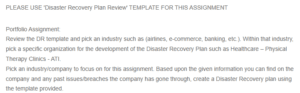 WELLS FARGO & COMPANY INFORMATION TECHNOLOGY DISASTER RECOVERY PLAN