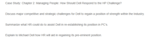 Managing People- How Should Dell Respond to the HP Challenge