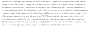 Periodical Analysis- Evaluating Bias and Assumptions in  Articles