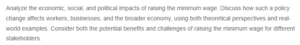 The Impact of Raising the Minimum Wage