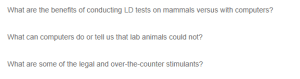 Comparing Mammalian LD Testing and Computer Simulations- Insights and Legal Stimulants