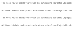 Comprehensive Summary of a Quality Improvement Project- From Practicum to Implementation