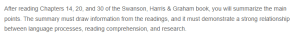 Connecting Language Processes, Reading Comprehension, and Research- Key Insights from Swanson, Harris, & Graham