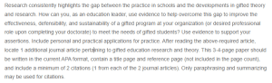 Gifted Education Research and Theory