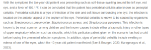 Peer Response - Diagnosis and Management of Periorbital Cellulitis in a Pediatric Patient