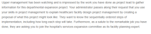 Proposal for Healthcare Facility Design- Sequential Implementation Plan and Timeline