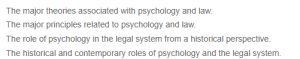 Psychology and Law- Theories, Principles, Roles, and Influences