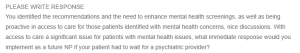 Response to Addressing Gaps in Mental Health Care- Immediate Interventions as a Future Nurse Practitioner