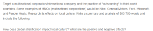 The Practice of Outsourcing to Third-World Countries