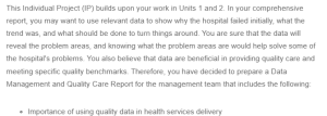 Data Management and Quality Care Report