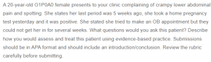 Early Pregnancy Case Study - Assessment and Management