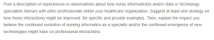 Enhancing Interprofessional Collaboration in Healthcare - The Role of Nurse Informaticists and Technology Specialists