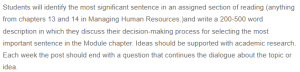 Identifying Key Insights - Analyzing the Most Significant Sentence in Chapters 13 and 14 of Managing Human Resources