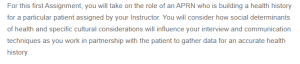 Reflecting on Health History and Diversity in Health Assessments - Insights from Advanced Practice Nursing