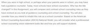 School Counseling - The Evolving Roles of School Counselors