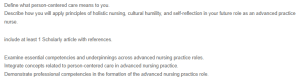 Person-Centered Care and Cultural Humility