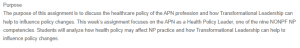 APNs as Healthcare Policy Leaders