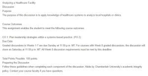 Analyzing a Healthcare Facility