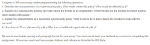 Discussion - Cybersecurity Policy