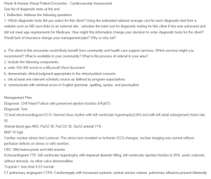 Human Virtual Patient Encounter - Cardiovascular Assessment
