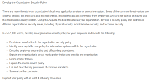 Organization Security Policy - Augusta Medical Hospital