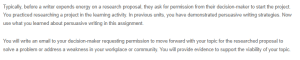 Persuasive Request to Pursue Research