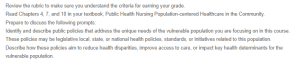 Public Policies and Vulnerable Population