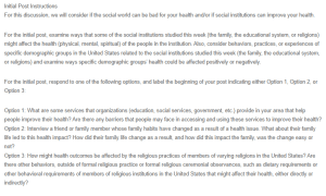 Religious Factors Affecting Health Outcomes