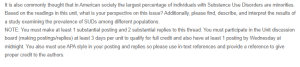 Substance Use Disorders Among Minorities