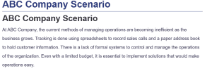 ABC Company Scenario