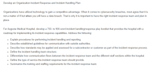 An Incident Response and Handling Plan for Augusta Medical Hospital