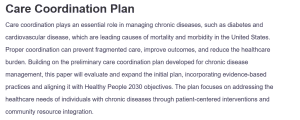 Care Coordination Plan