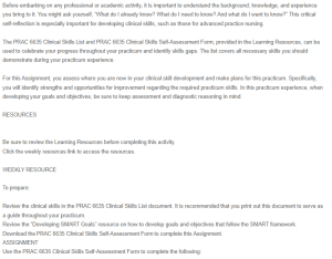 Clinical Skills Self-Assessment