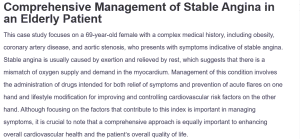 Comprehensive Management of Stable Angina in an Elderly Patient