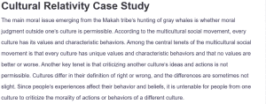 Cultural Relativity Case Study