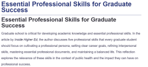 Essential Professional Skills for Graduate Success