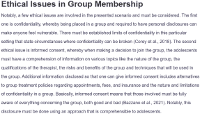 Ethical Issues in Group Membership
