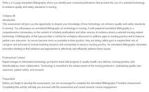 Evidence-Based Proposal and Annotated Bibliography on Technology in Nursing