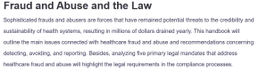 Fraud and Abuse and the Law