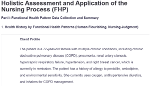 Holistic Assessment and Application of the Nursing Process (FHP)