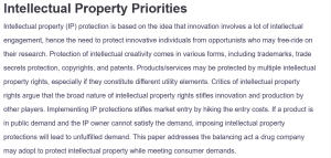 Intellectual Property Priorities