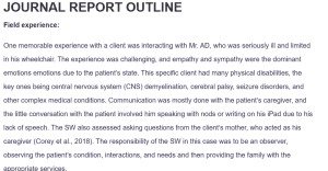 JOURNAL REPORT OUTLINE
